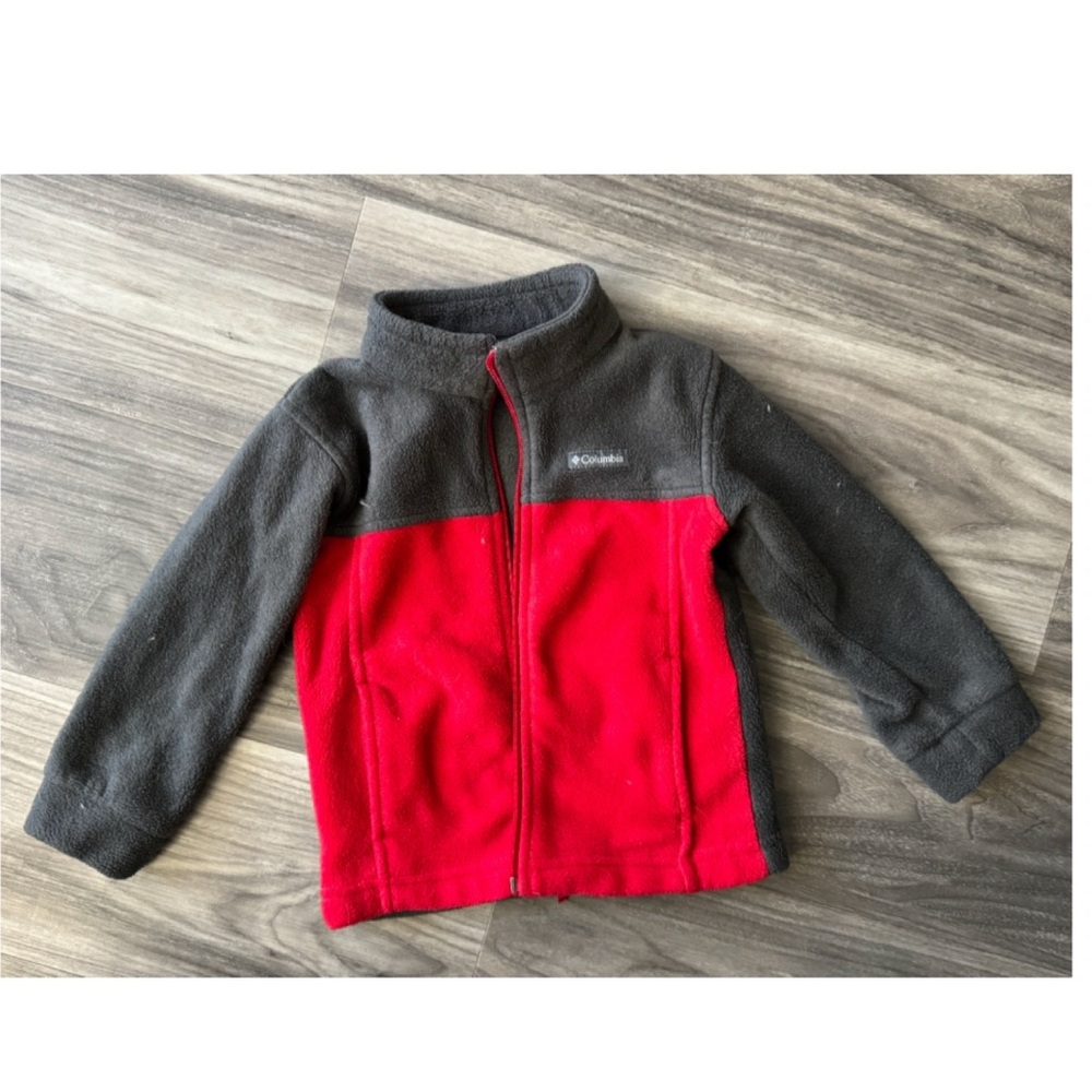 Columbia Red and Gray Fleece Jacket